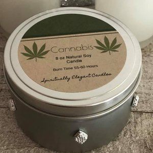 Cannabis Scented Soy Candle | 8oz | Hand Made